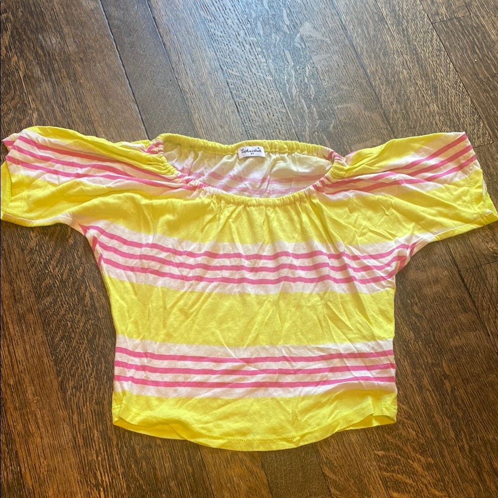Splendid size 2T Yellow and Pink Striped Top